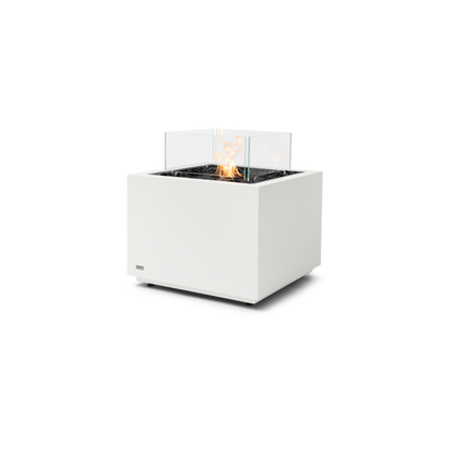EcoSmart Fire Sidecar 24" Bone Freestanding Indoor Fire Table with Black Burner by MAD Design Group