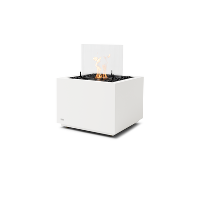 EcoSmart Fire Sidecar 24" Bone Freestanding Indoor Fire Table with Black Burner by MAD Design Group