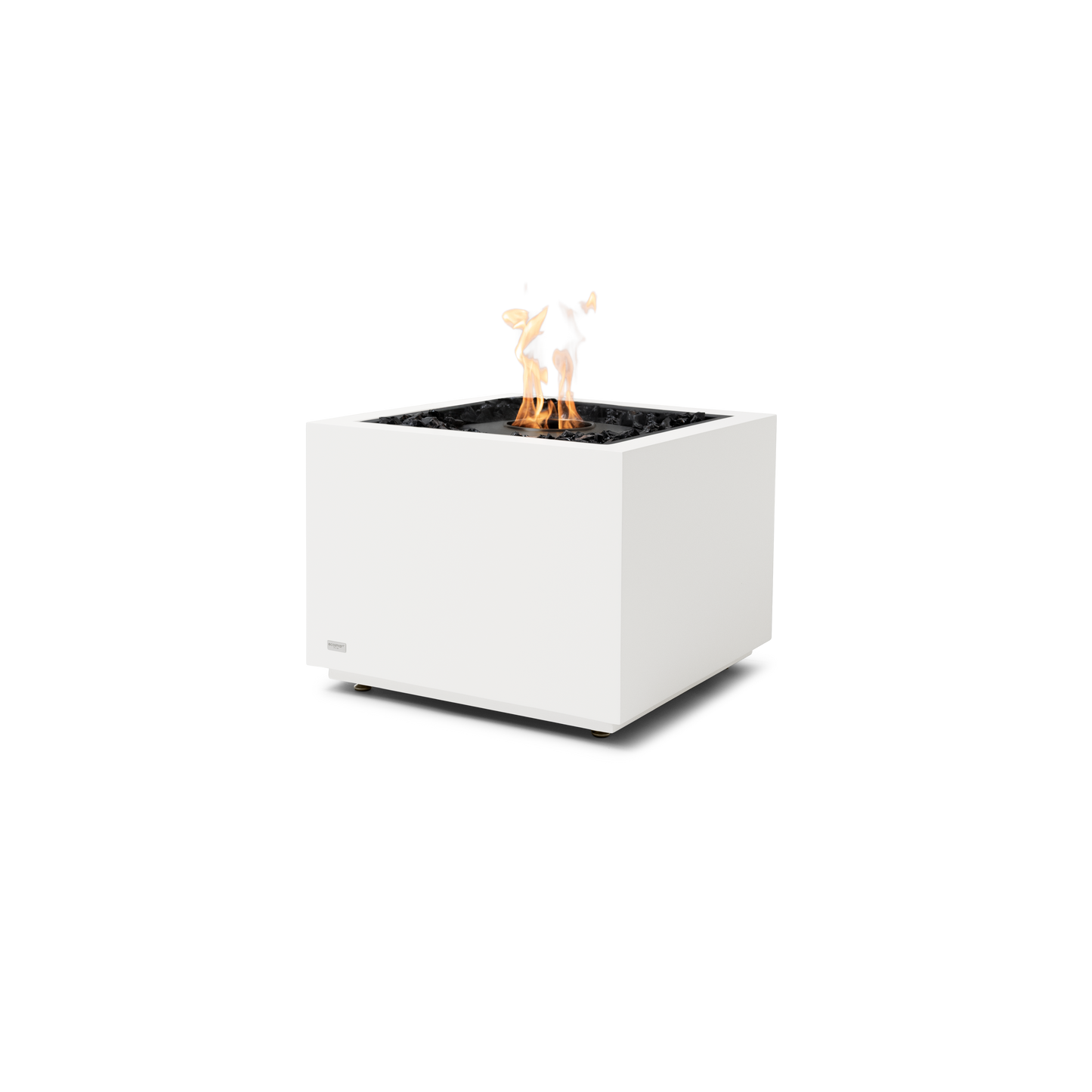 EcoSmart Fire Sidecar 24" Bone Freestanding Outdoor Fire Table with Black Burner by MAD Design Group