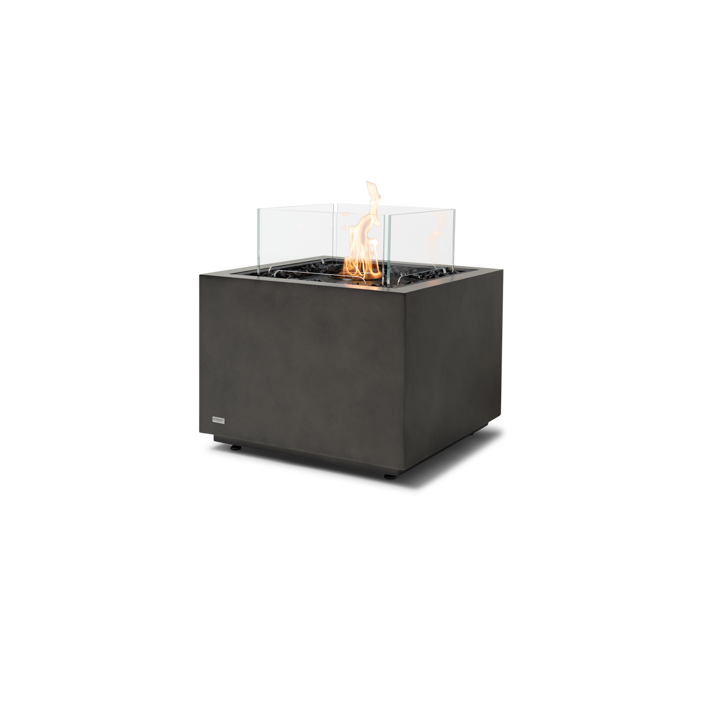 EcoSmart Fire Sidecar 24" Natural Freestanding Indoor Fire Table with Black Burner by MAD Design Group