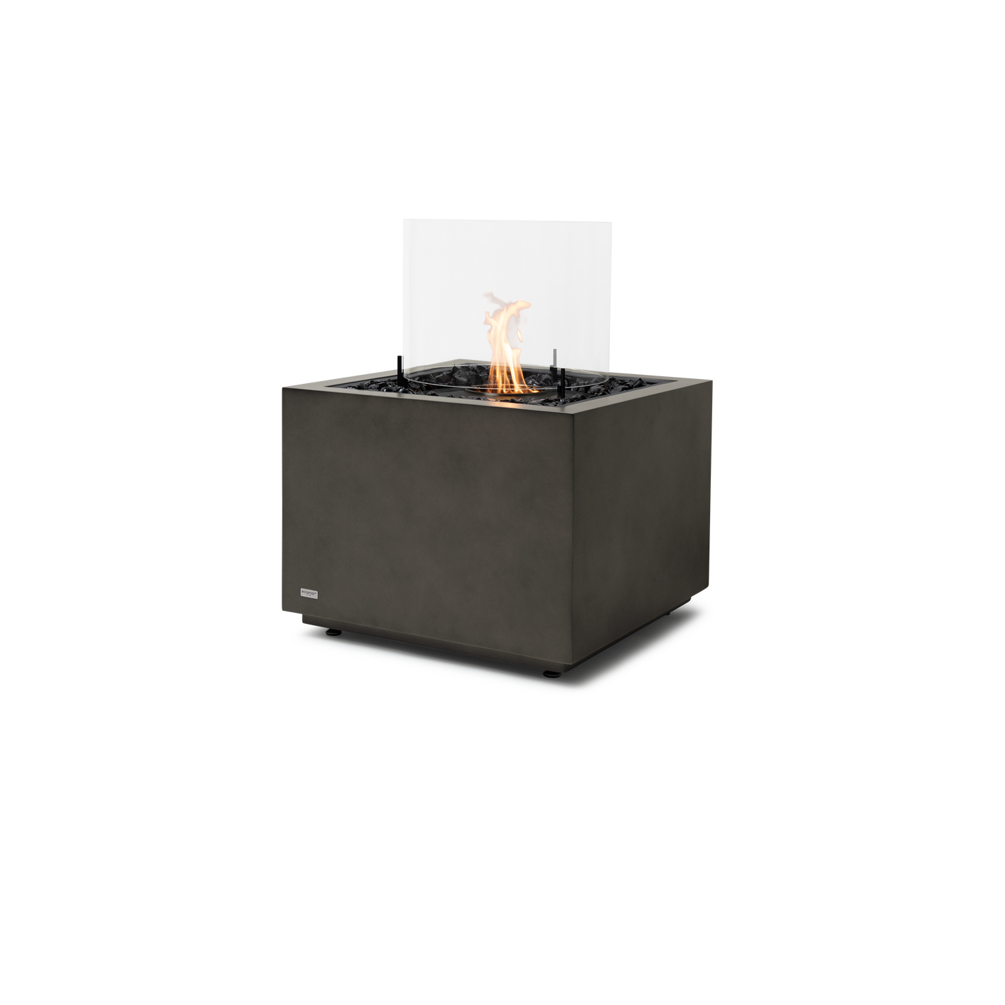 EcoSmart Fire Sidecar 24" Natural Freestanding Outdoor Fire Table with Black Burner by MAD Design Group