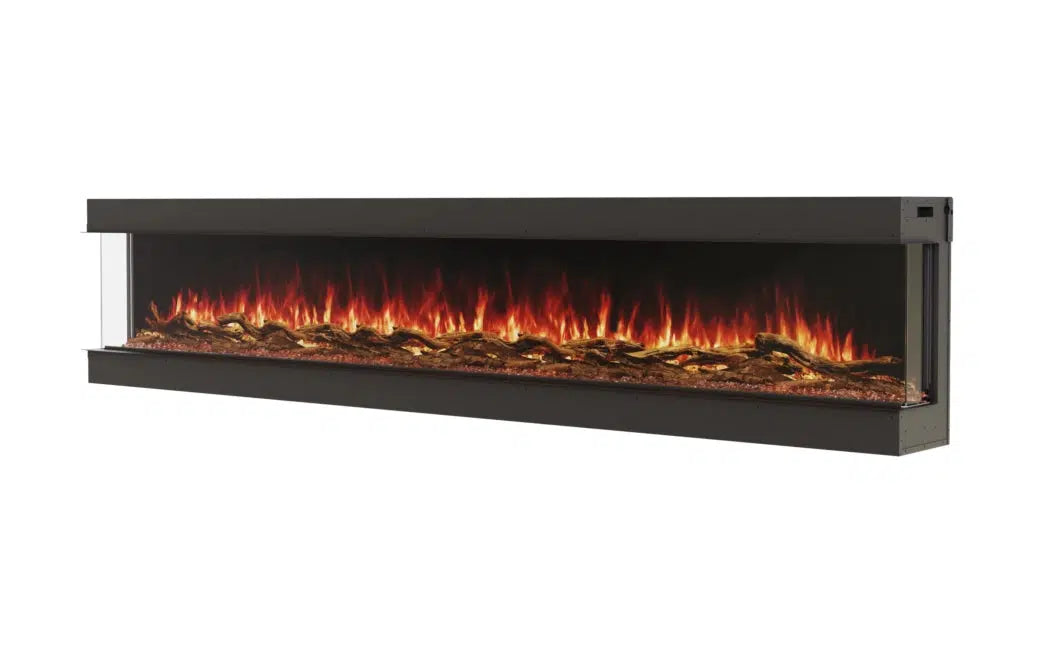 EcoSmart Fire Switch 120" Black Bay Electric Fireplace by MAD Design Group