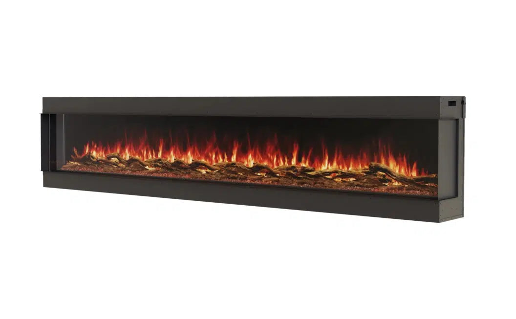 EcoSmart Fire Switch 120" Black Single Sided Electric Fireplace by MAD Design Group
