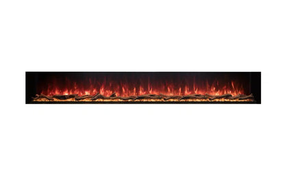 EcoSmart Fire Switch 120" Black Single Sided Electric Fireplace by MAD Design Group