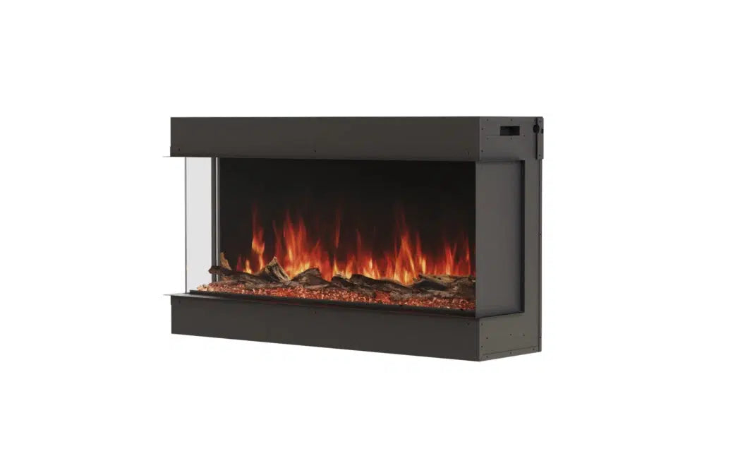 EcoSmart Fire Switch 44" Black Left Corner Electric Fireplace by MAD Design Group