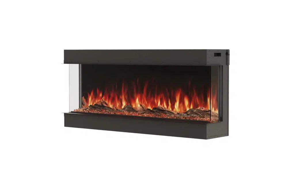 EcoSmart Fire Switch 56" Black Bay Electric Fireplace by MAD Design Group