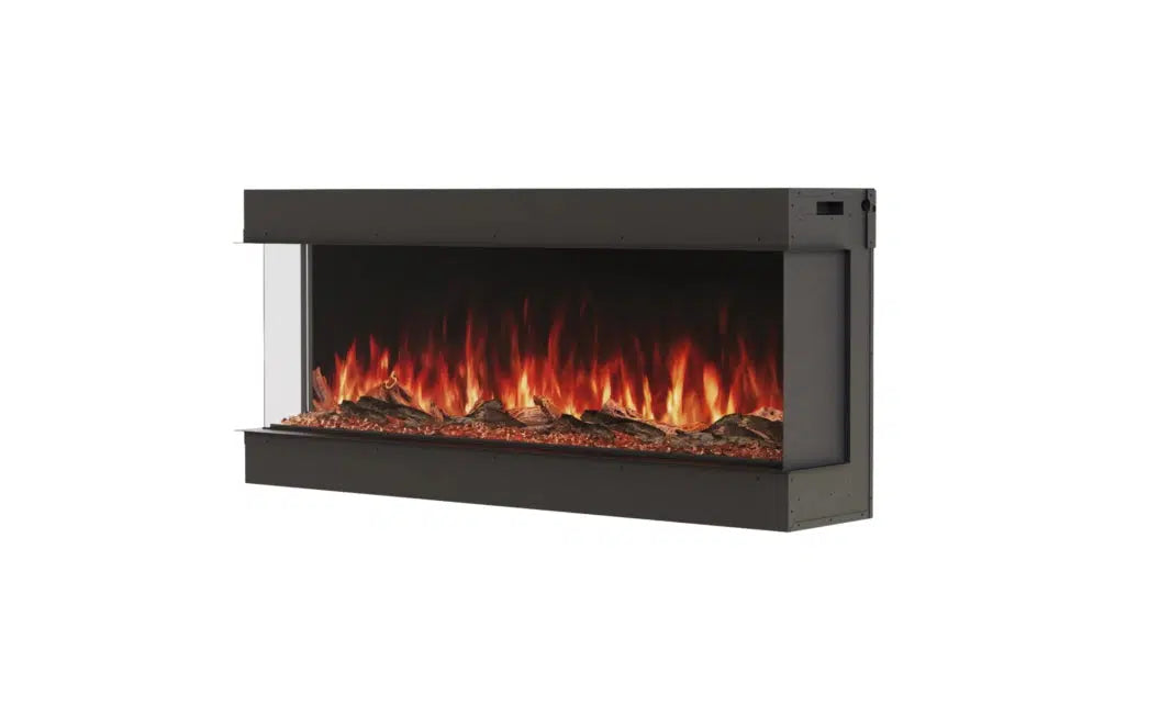 EcoSmart Fire Switch 56" Black Left Corner Electric Fireplace by MAD Design Group