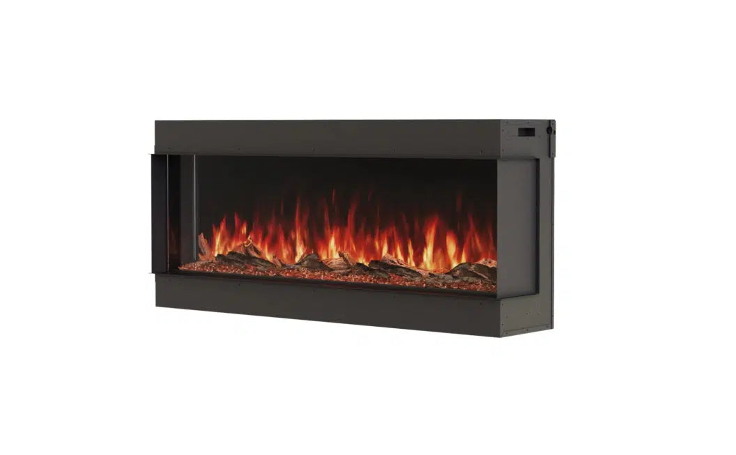 EcoSmart Fire Switch 56" Black Single Sided Electric Fireplace by MAD Design Group