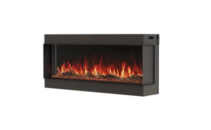 EcoSmart Fire Switch 56" Black Single Sided Electric Fireplace by MAD Design Group