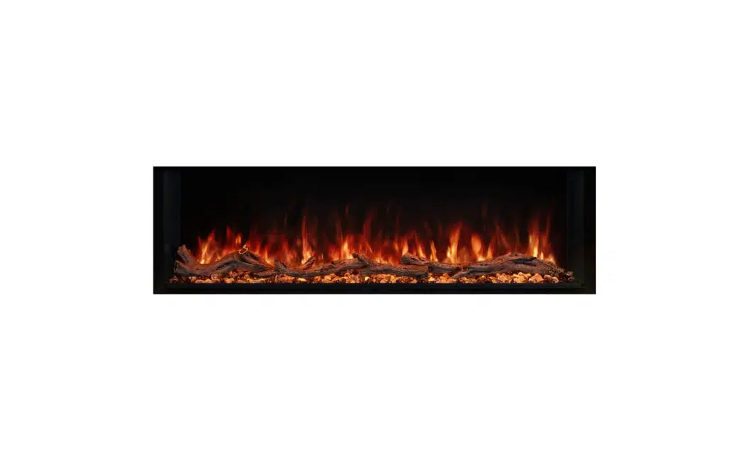 EcoSmart Fire Switch 56" Black Single Sided Electric Fireplace by MAD Design Group