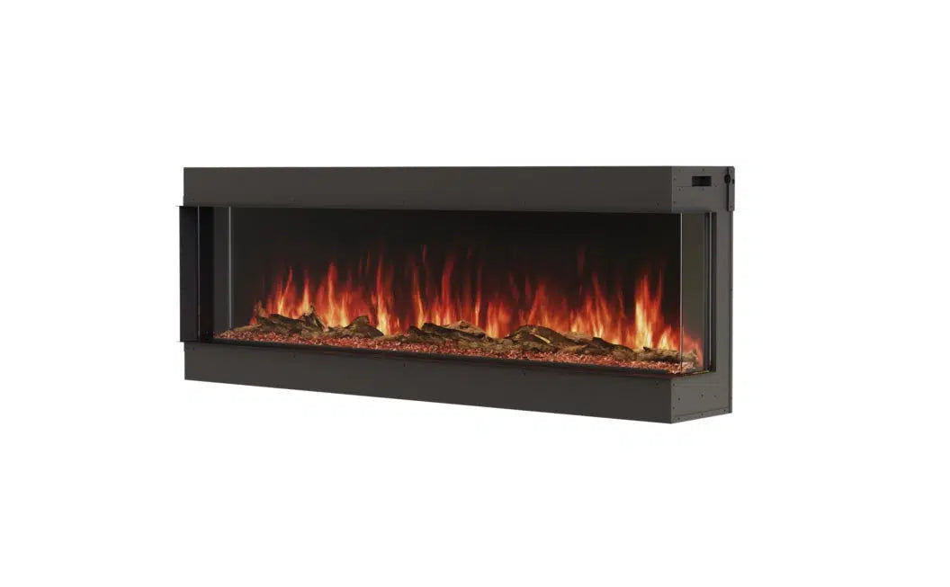 EcoSmart Fire Switch 68" Black Right Corner Electric Fireplace by MAD Design Group