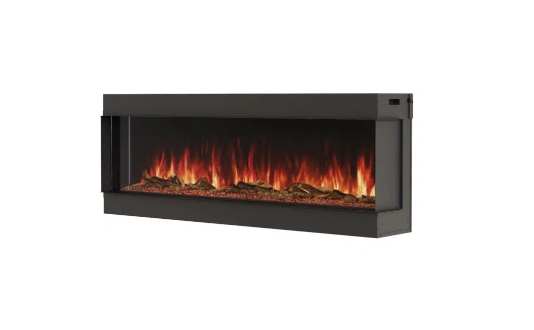 EcoSmart Fire Switch 68" Black Single Sided Electric Fireplace by MAD Design Group