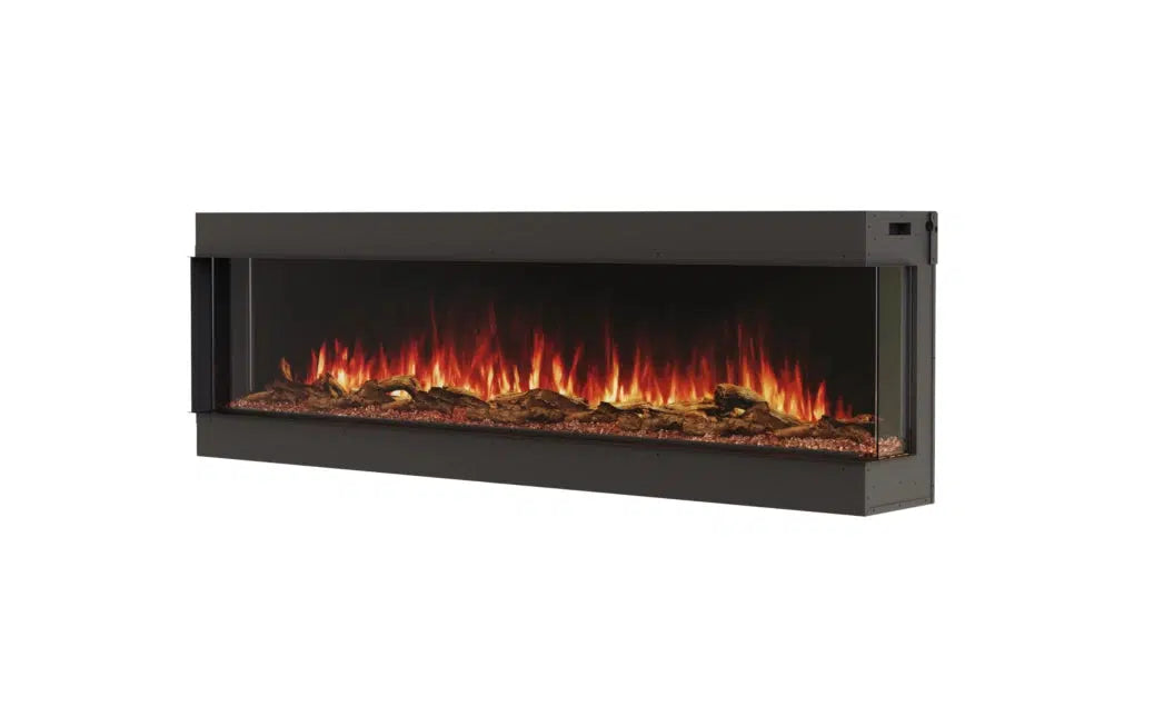 EcoSmart Fire Switch 80" Black Right Corner Electric Fireplace by MAD Design Group