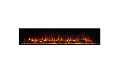 EcoSmart Fire Switch 80" Black Single Sided Electric Fireplace by MAD Design Group