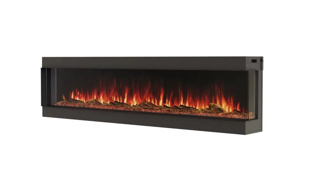 EcoSmart Fire Switch 96" Black Right Corner Electric Fireplace by MAD Design Group