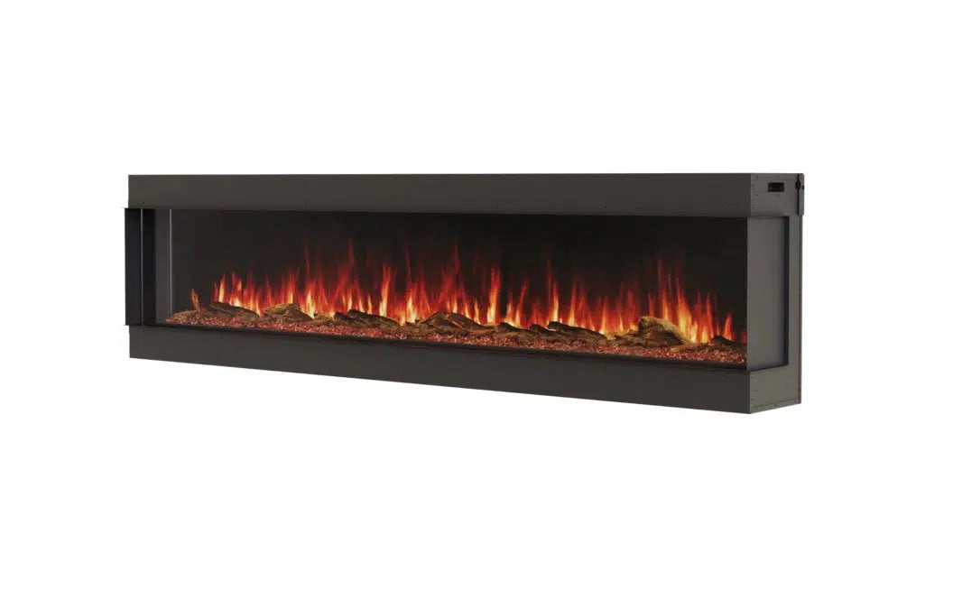 EcoSmart Fire Switch 96" Black Single Sided Electric Fireplace by MAD Design Group
