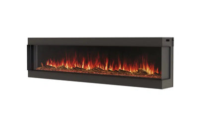 EcoSmart Fire Switch 96" Black Single Sided Electric Fireplace by MAD Design Group