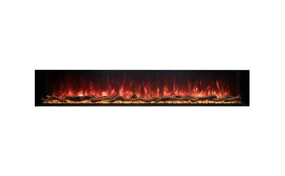 EcoSmart Fire Switch 96" Black Single Sided Electric Fireplace by MAD Design Group