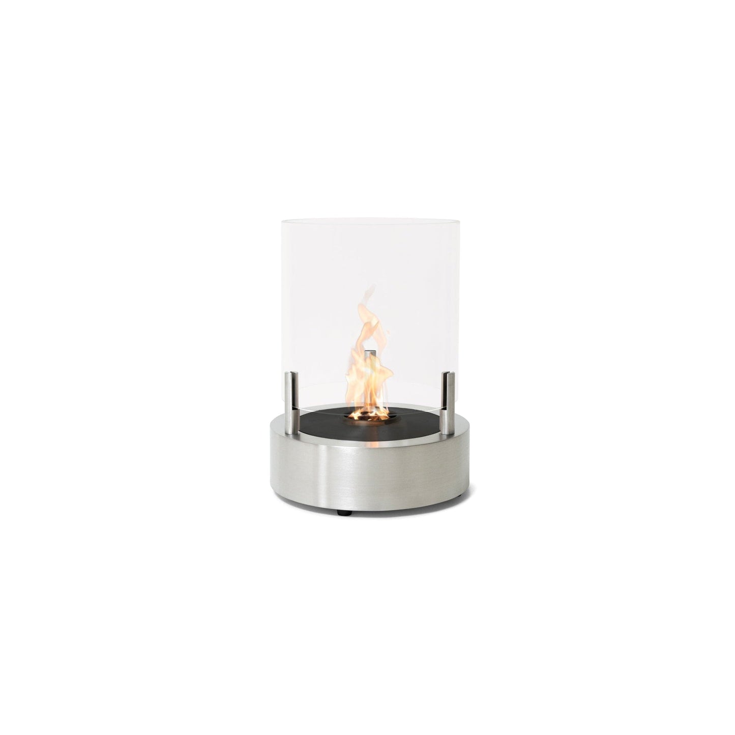 EcoSmart Fire T-Lite 3 18" Stainless Steel Freestanding Designer Fireplace with Black Burner by MAD Design Group