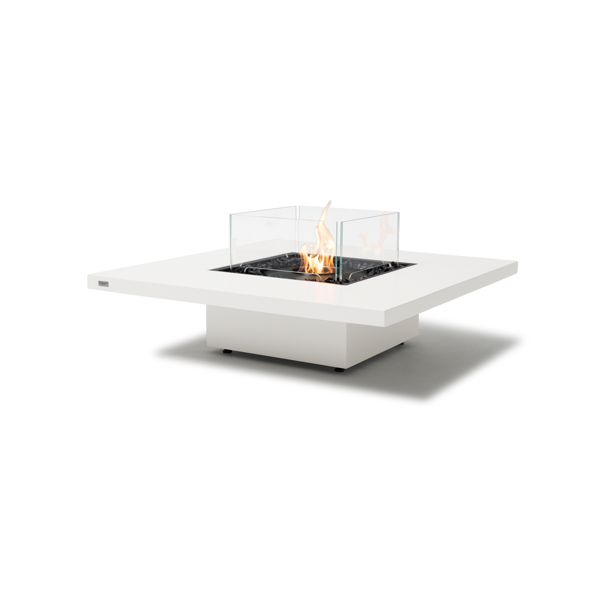 EcoSmart Fire Vertigo 40" Bone Freestanding Indoor Fire Table with Black Burner by MAD Design Group