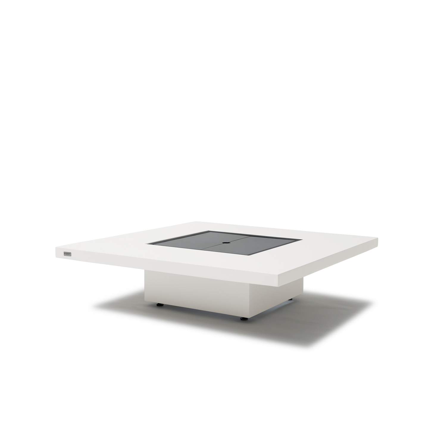 EcoSmart Fire Vertigo 40" Bone Freestanding Indoor Fire Table with Black Burner by MAD Design Group