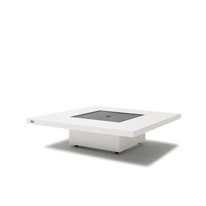 EcoSmart Fire Vertigo 40" Bone Freestanding Indoor Fire Table with Black Burner by MAD Design Group
