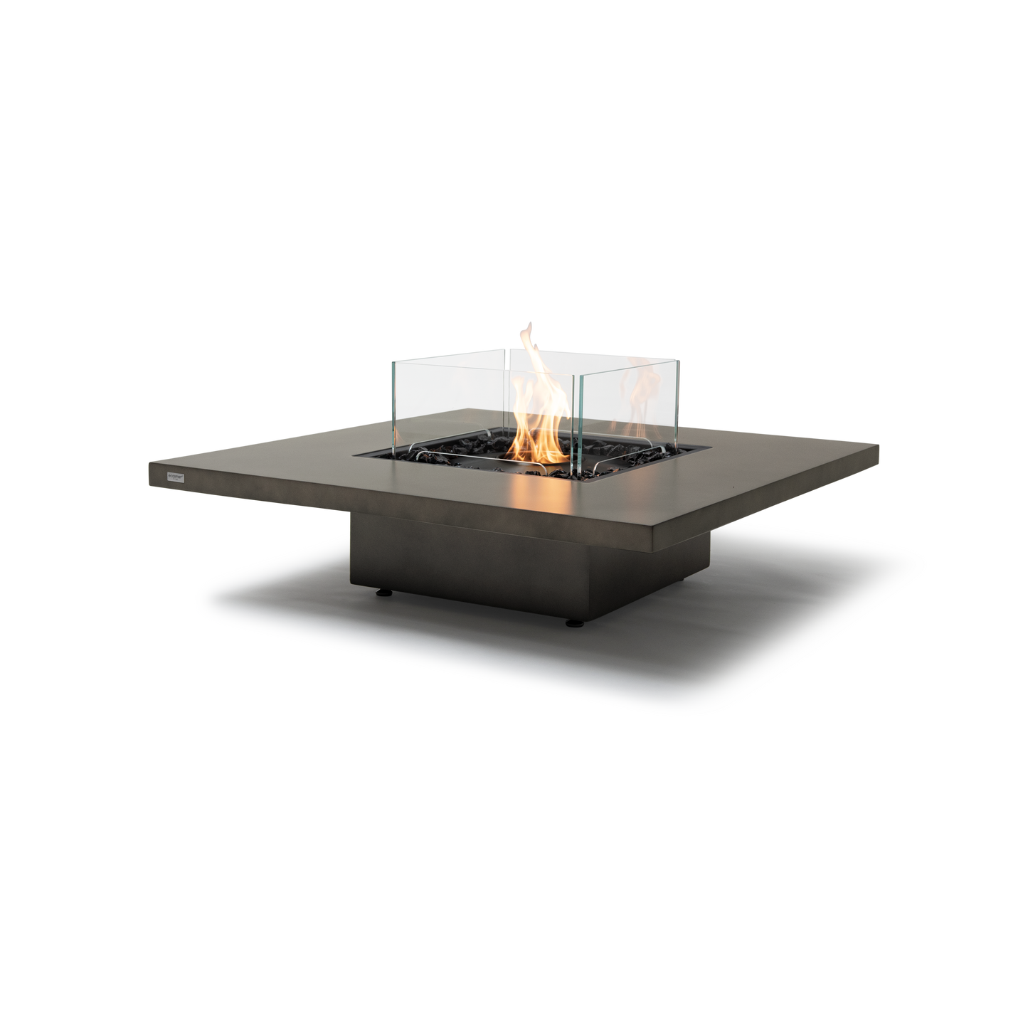 EcoSmart Fire Vertigo 40" Natural Freestanding Indoor Fire Table with Black Burner by MAD Design Group