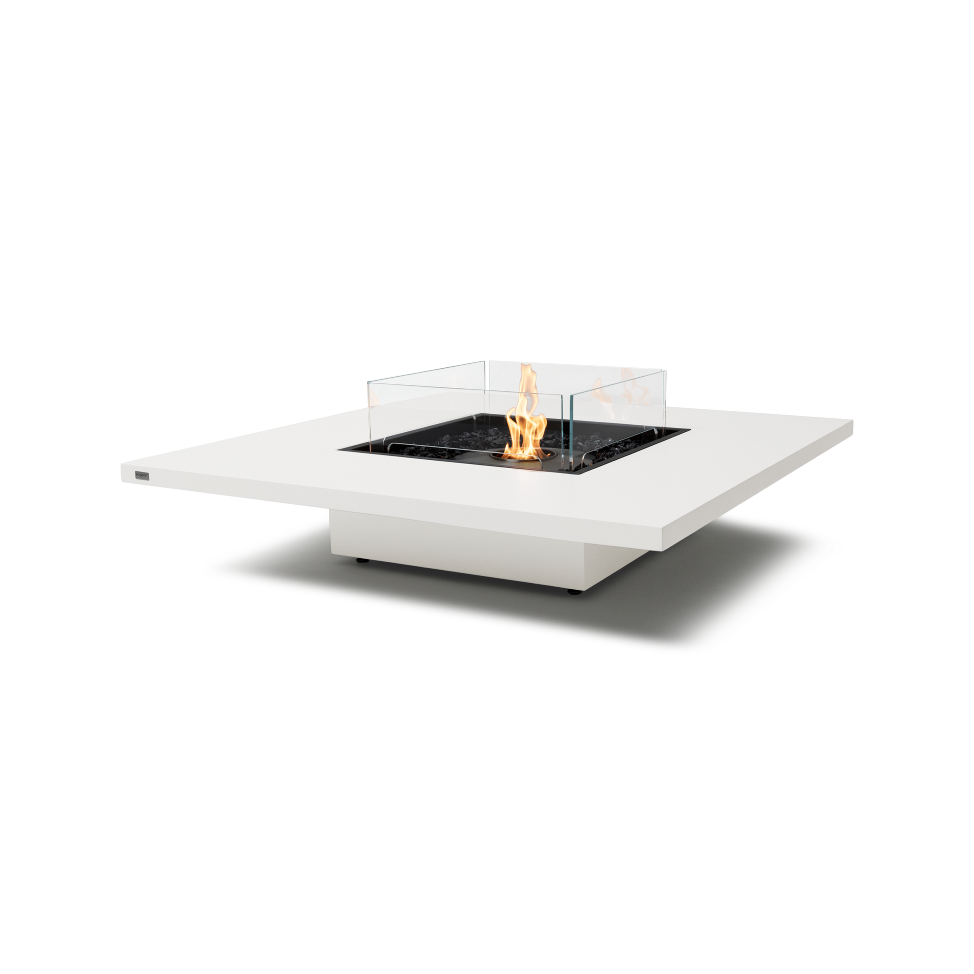 EcoSmart Fire Vertigo 50" Bone Freestanding Indoor Fire Table with Black Burner by MAD Design Group