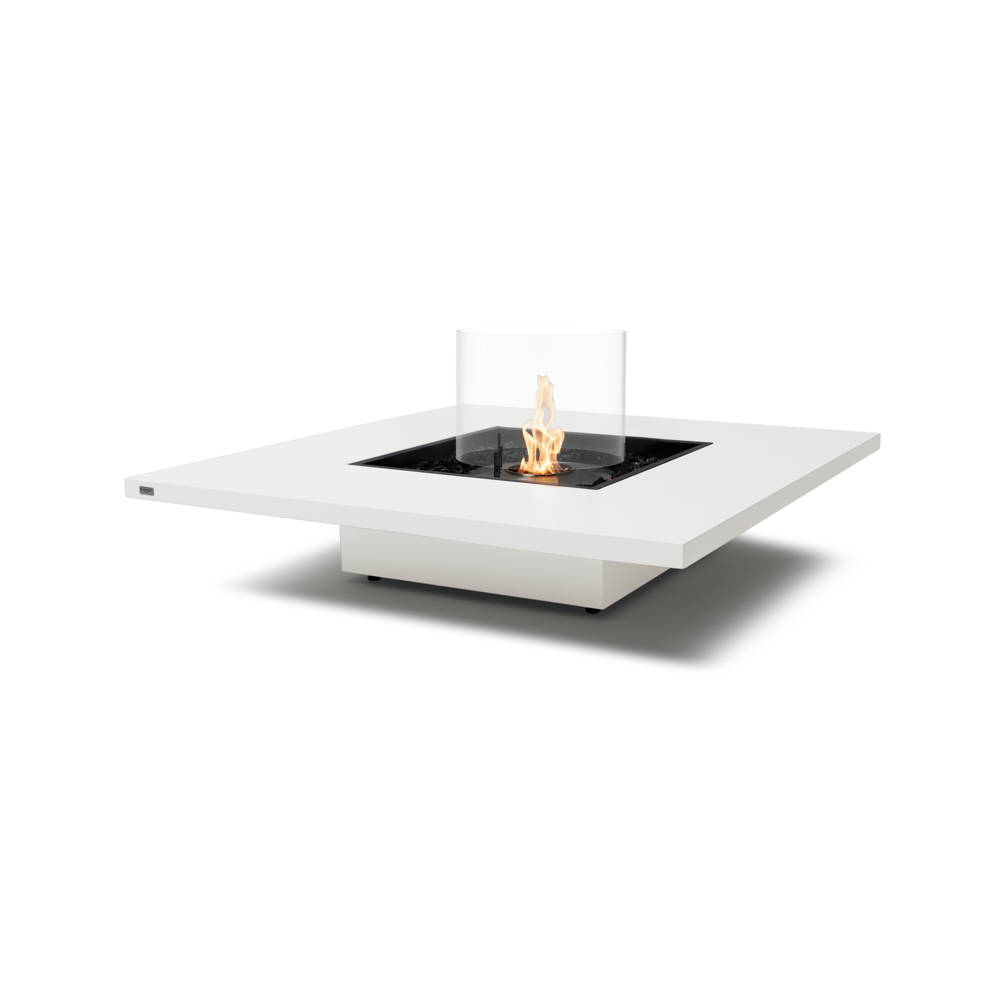 EcoSmart Fire Vertigo 50" Bone Freestanding Indoor Fire Table with Black Burner by MAD Design Group