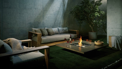 EcoSmart Fire Vertigo 50" Graphite Freestanding Indoor Fire Table with Stainless Steel Burner by MAD Design Group
