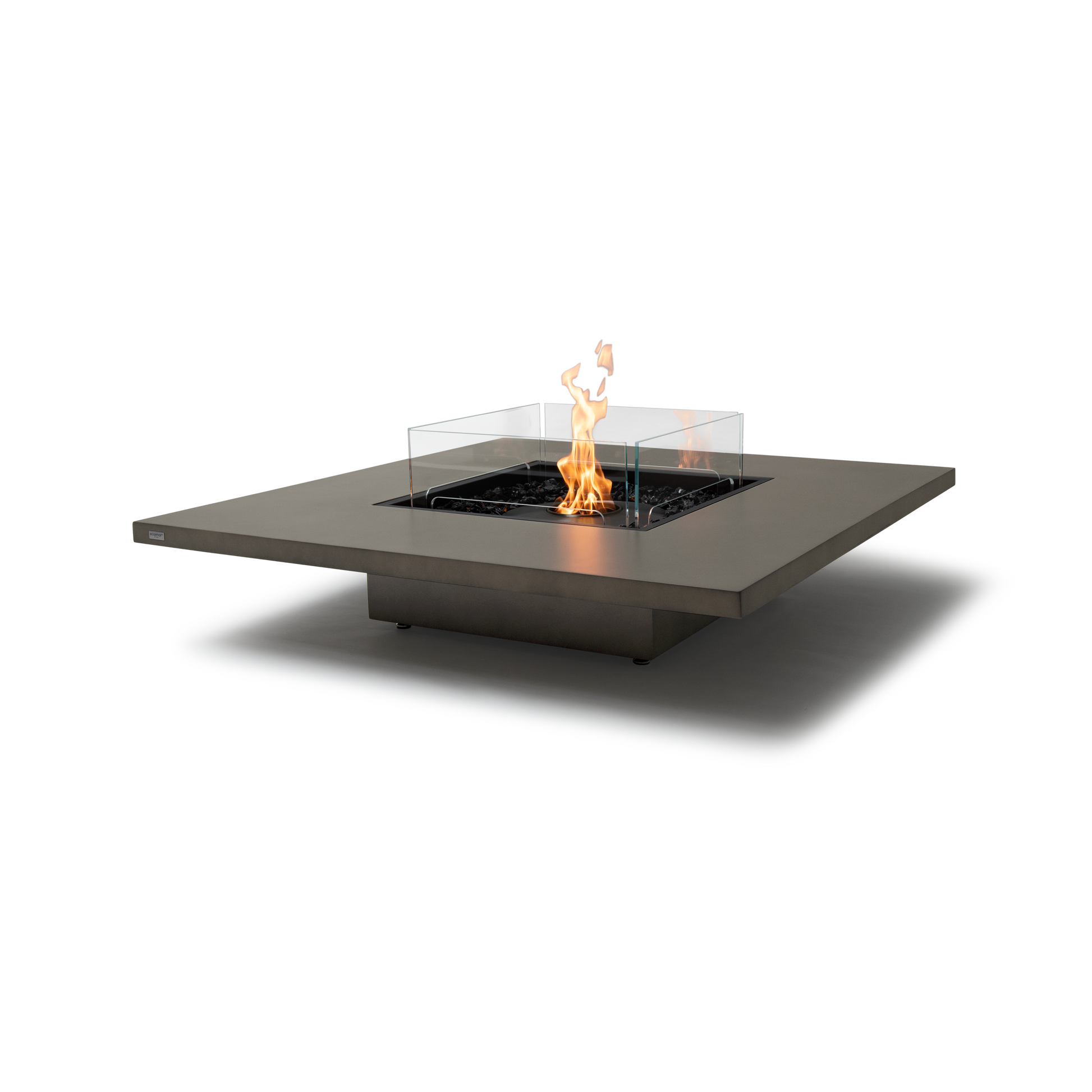 EcoSmart Fire Vertigo 50" Natural Freestanding Indoor Fire Table with Black Burner by MAD Design Group
