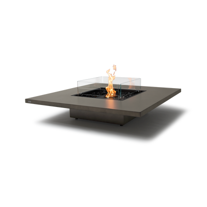 EcoSmart Fire Vertigo 50" Natural Freestanding Indoor Fire Table with Black Burner by MAD Design Group