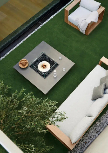 EcoSmart Fire Vertigo 50" Natural Freestanding Indoor Fire Table with Stainless Steel Burner by MAD Design Group