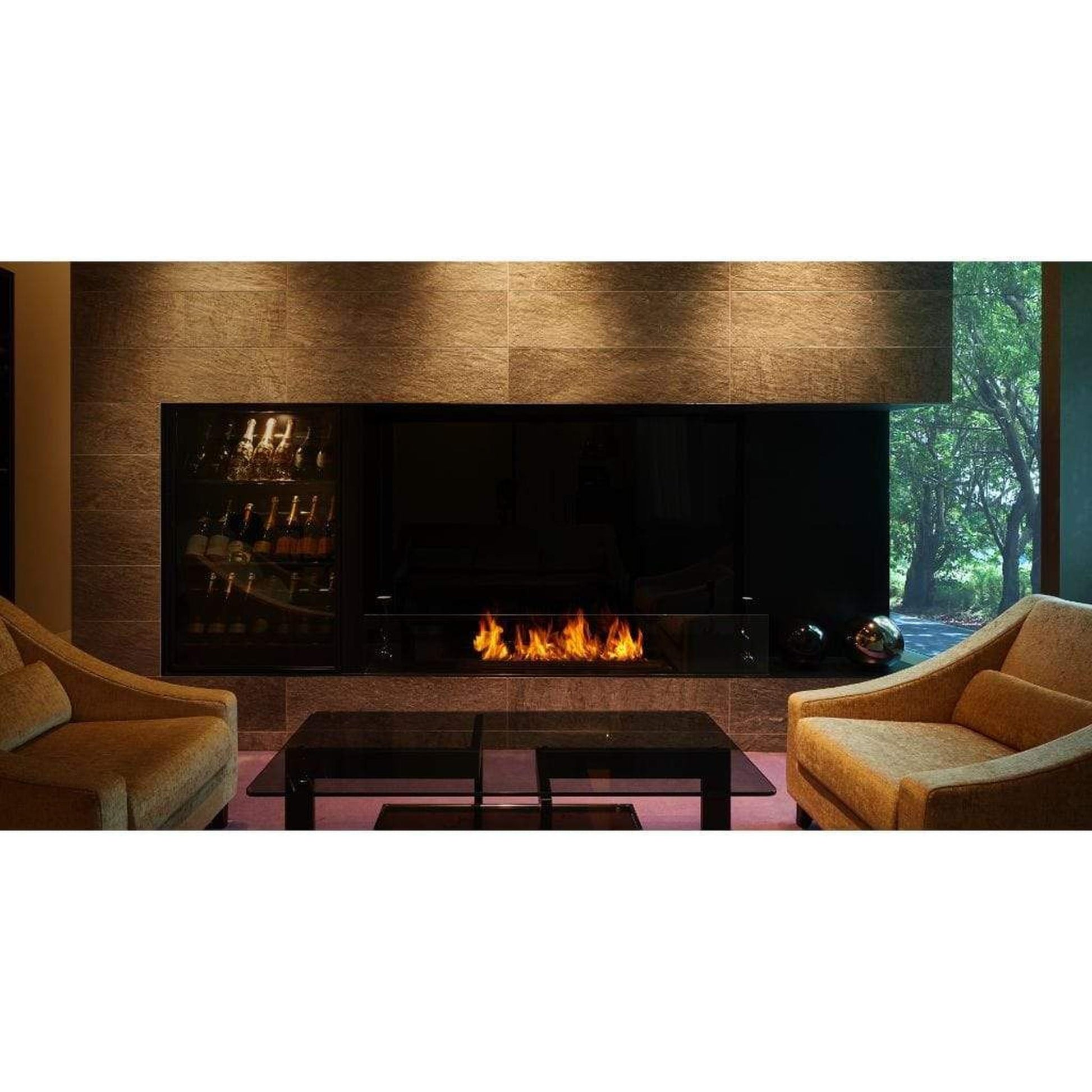 EcoSmart Fire XL1200 47" Black Ethanol Fireplace Burner by Mad Design Group