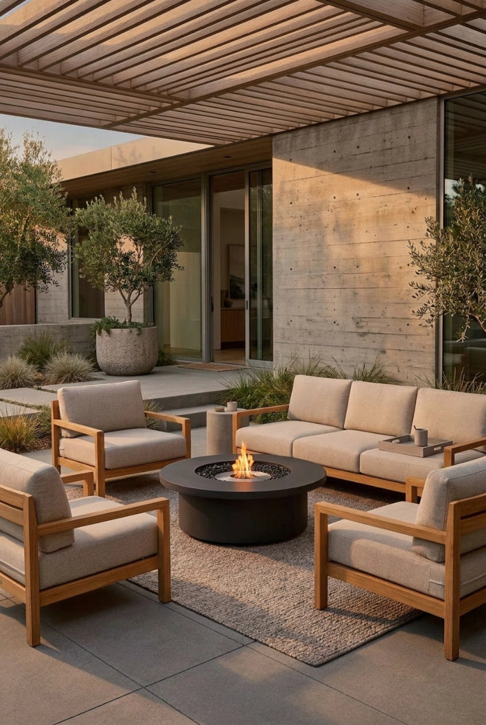 EcoSmart Fire Mimosa 40" Graphite Freestanding Indoor Fire Table with Black Burner by MAD Design Group