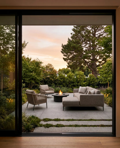 EcoSmart Fire Mimosa 40" Graphite Freestanding Indoor Fire Table with Black Burner by MAD Design Group