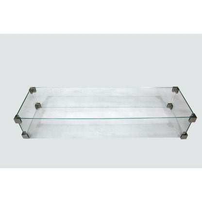 Elementi 14" Rectangle Clear Tempered Glass Table Windscreen ONC05-005