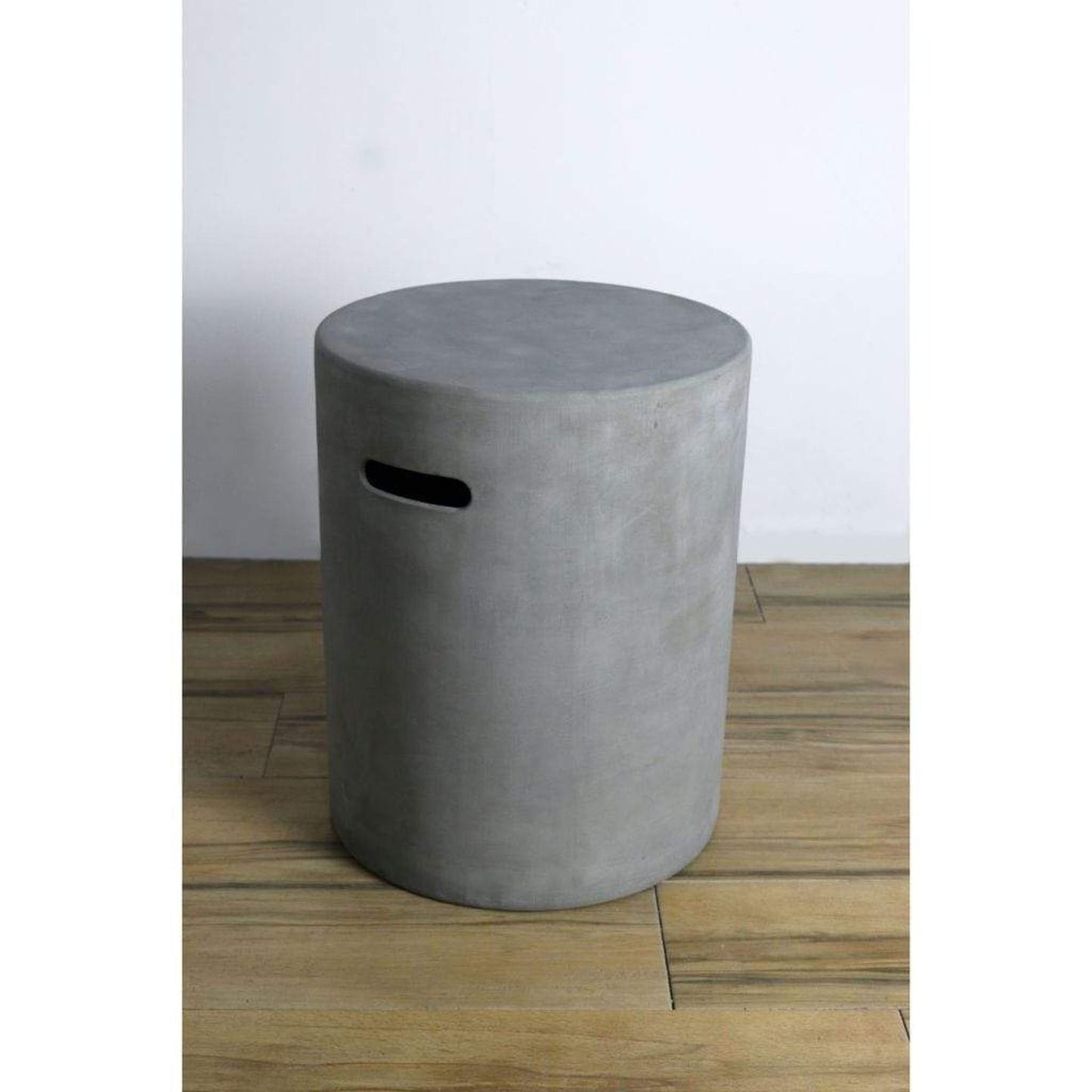 Elementi 16" Round Light Gray Concrete Liquid Propane Tank Cover ONB01-102