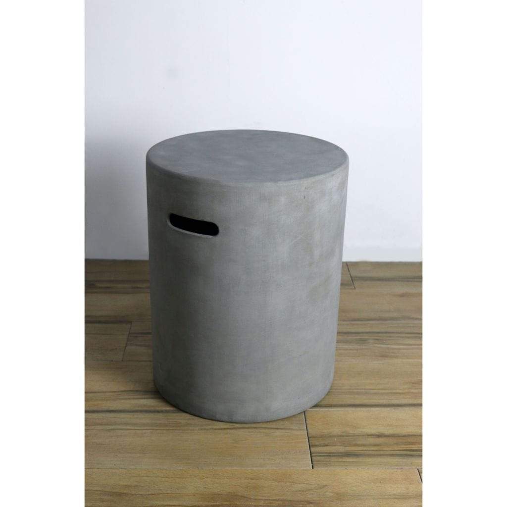 Elementi 16" Round Light Gray Concrete Liquid Propane Tank Cover