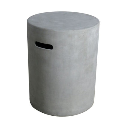 Elementi 16" Round Light Gray Concrete Liquid Propane Tank Cover