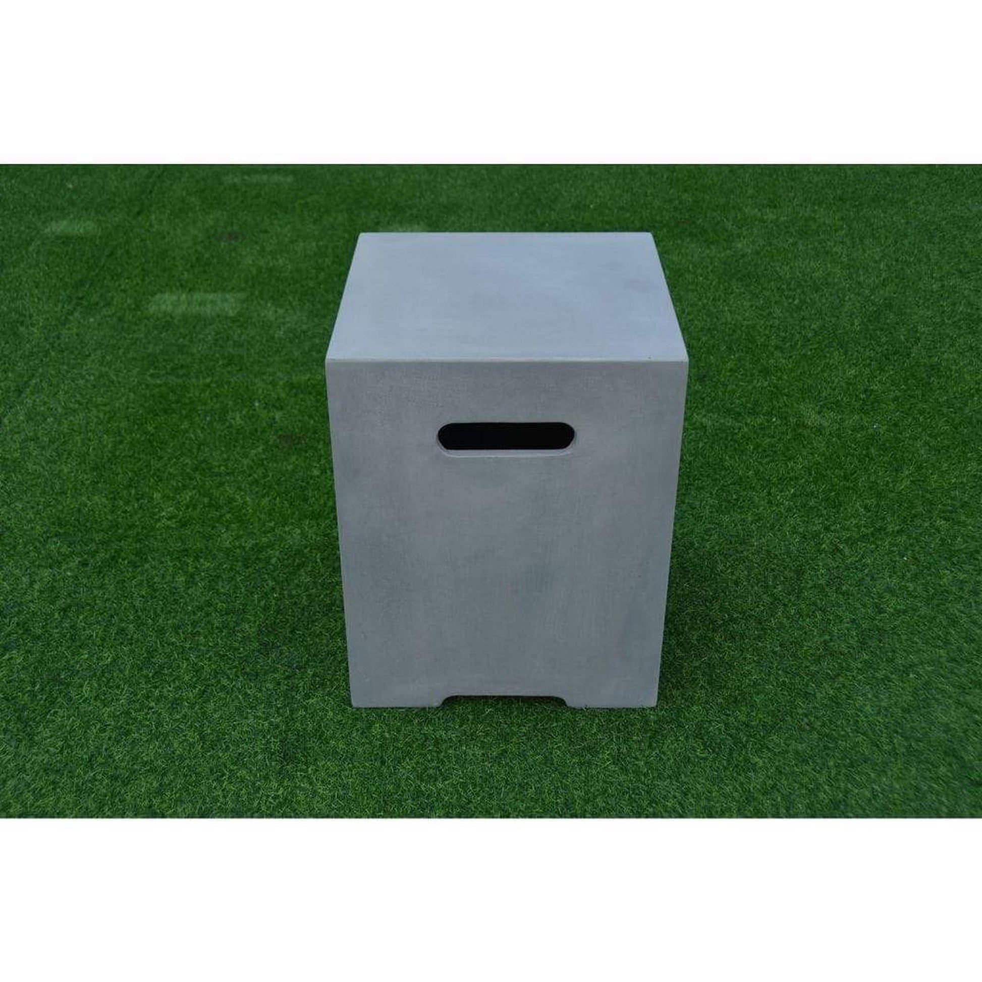 Elementi 16" Square Light Gray Liquid Propane Concrete Tank Cover ONB01-109