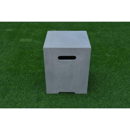 Elementi 16" Square Light Gray Liquid Propane Concrete Tank Cover ONB01-109