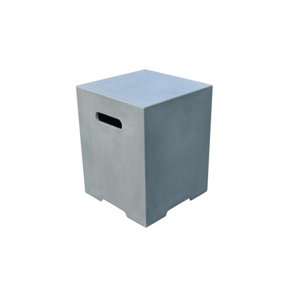 Elementi 16" Square Light Gray Liquid Propane Concrete Tank Cover ONB01-109