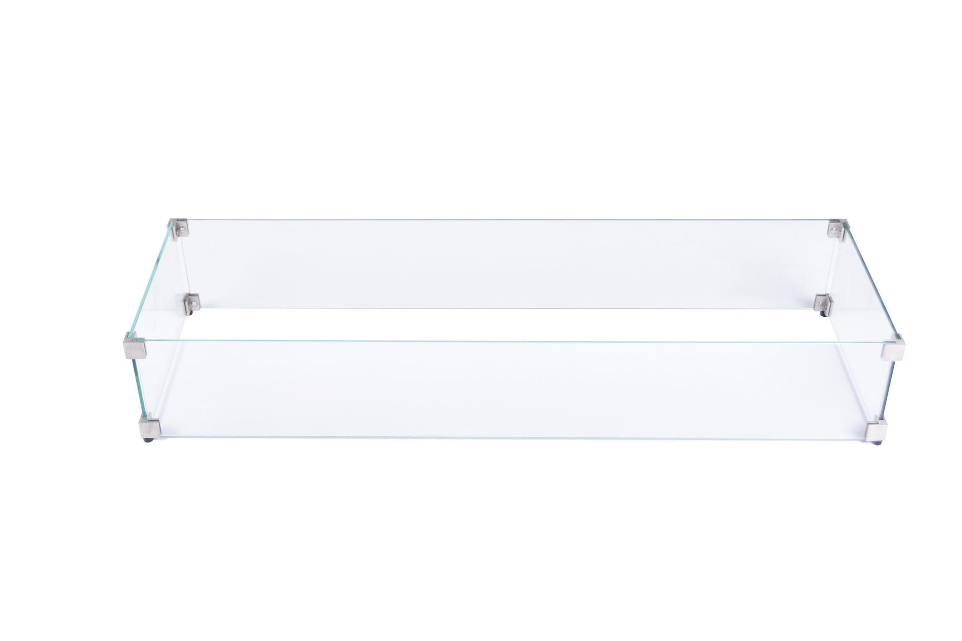 Elementi 17" Rectangle Clear Tempered Glass Table Wind Screen ONC05-027