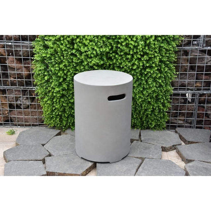 Elementi 18" Round Light Gray Concrete Tank Cover ONB01-207