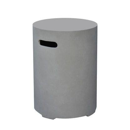 Elementi 18" Round Light Gray Concrete Tank Cover ONB01-207