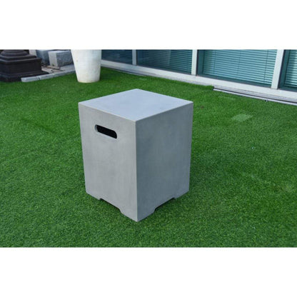 Elementi 18" Square Light Gray Liquid Propane Concrete Tank Cover ONB01-208