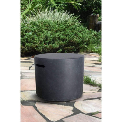 Elementi 20" Round Black Concrete Tank Cover