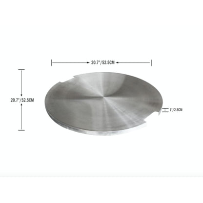 Elementi 21" Round Stainless Steel Lid ONF01-120D