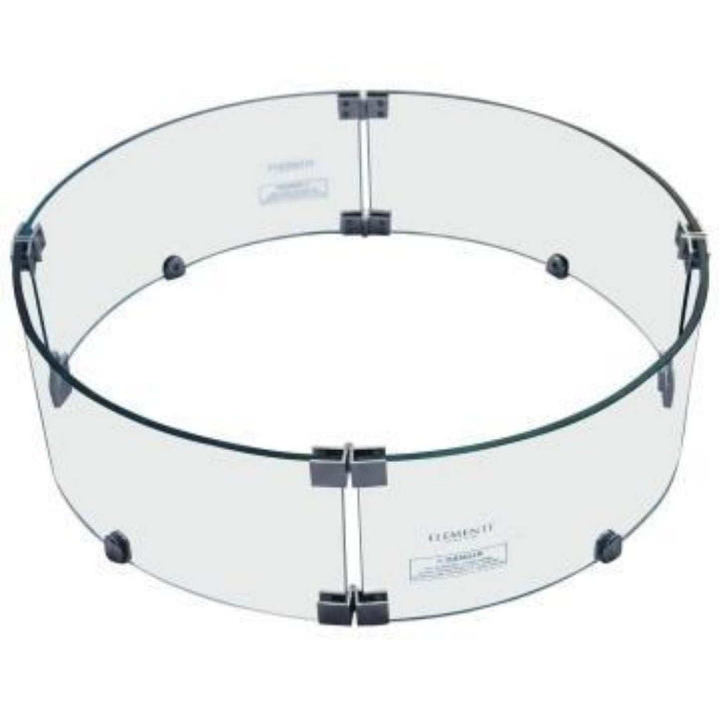 Elementi 24" Round Glass Wind Shield for Metropolis Fire Table